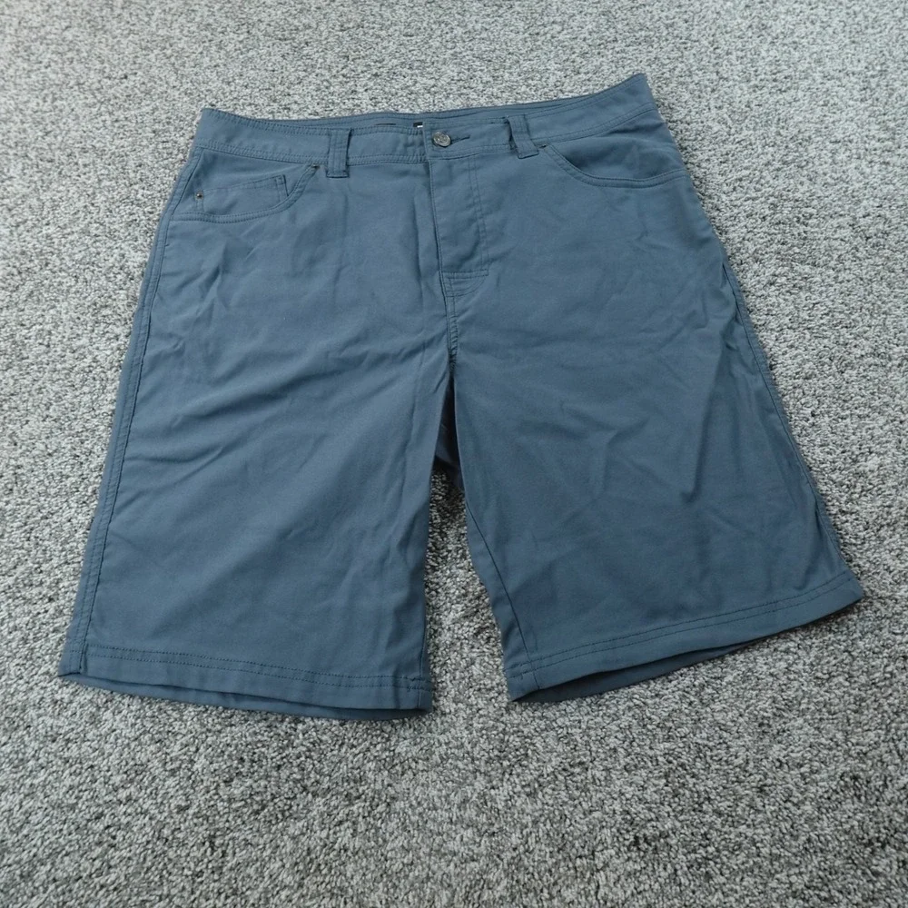 Prаnа Shorts Mens 35 Blue Stretch Zion Performance Hiking Outdoor Travel Tech